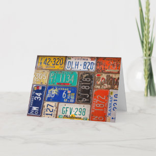 Rusty License Bord Kaart