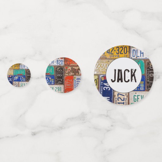 Rusty Licentie Bord 50e Verjaardag Confetti (Achterkanten)