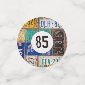 Rusty Licentie Bord 85e Verjaardag Confetti (Kleine voorkant)