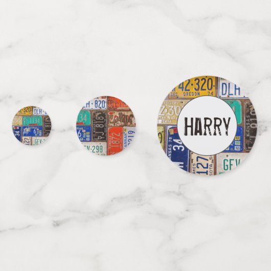 Rusty Licentie Bord 90e Verjaardag Confetti (Achterkanten)