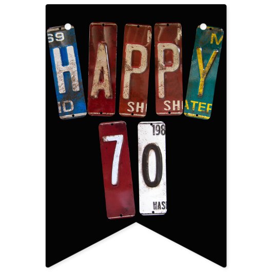 Rusty Licentie bord collectie 70e Verjaardag Vlaggetjes (Tweede vlag)