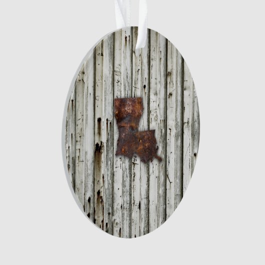 Rusty Louisiana Shape Ornament (voorkant)