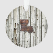 Rusty Louisiana Shape Ornament (voorkant)