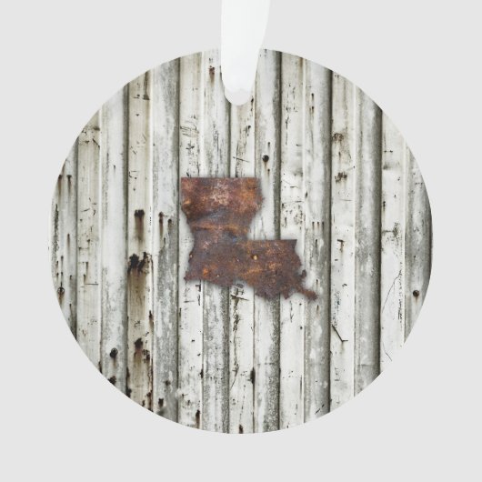 Rusty Louisiana Shape Ornament (voorkant)