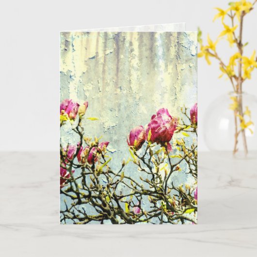 Rusty Magnolia Kaart (Gele Bloem)