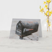 Rusty Mailbox Kaart (Gele Bloem)