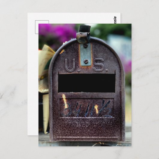 Rusty Mailbox Portret Briefkaart (Voorkant / Achterkant)