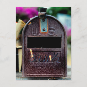 Rusty Mailbox Portret Briefkaart