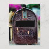 Rusty Mailbox Portret Briefkaart (Voorkant)
