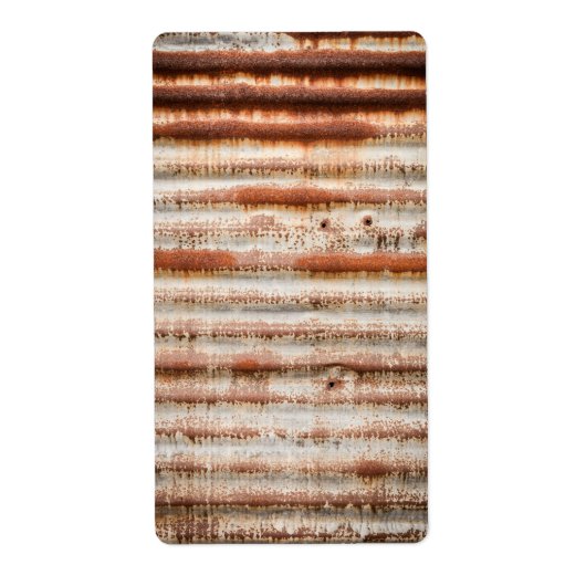 Rusty Metal Achtergrond Etiket (Voorkant)
