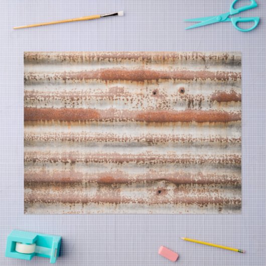 Rusty Metal Achtergrond Tissuepapier (Craft)