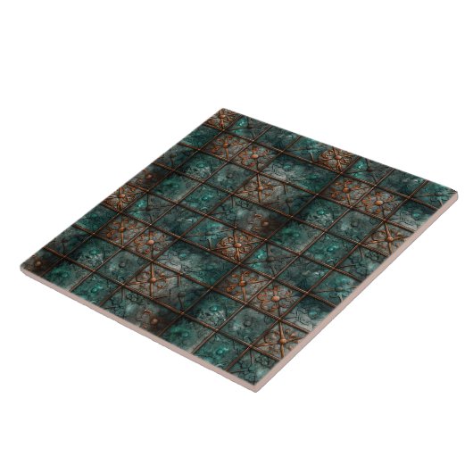 Rusty Metal Ceramic Tegel Tegeltje (Zijkant)