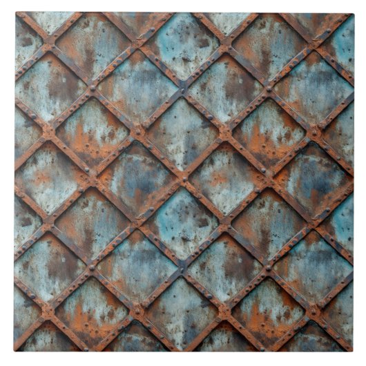 Rusty Metal Ceramic Tegel Tegeltje (Voorkant)