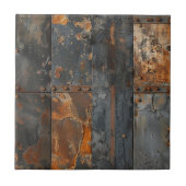 Rusty Metal Ceramic Tile Tegeltje (Voorkant)