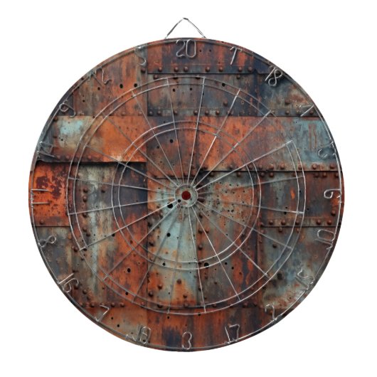 Rusty Metal Dartboard Dartbord (Voorkant)