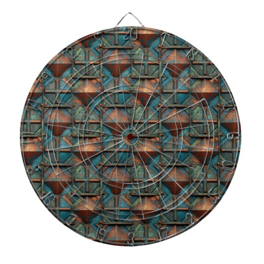 Rusty Metal Dartboard Dartbord (Voorkant)