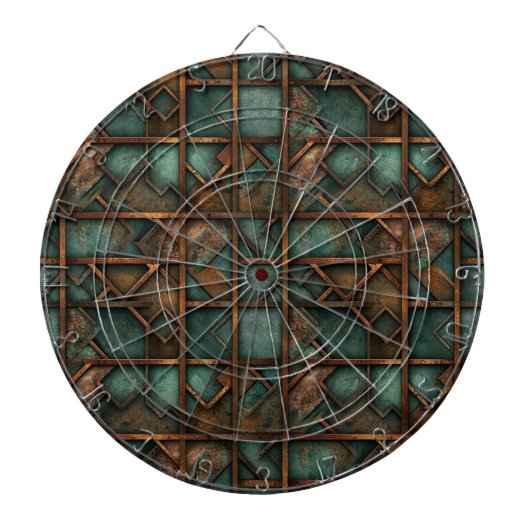 Rusty Metal Dartboard Dartbord (Voorkant)
