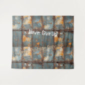 Rusty Metal Industrial 2 Text Wandkleed (Voorkant (horizontaal))