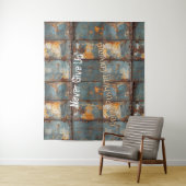 Rusty Metal Industrial 2 Text Wandkleed (In situ)