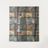 Rusty Metal Industrial 2 Text Wandkleed (Voorkant)