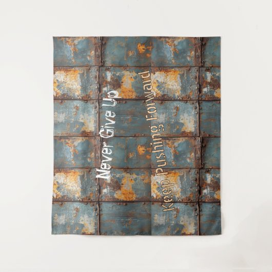 Rusty Metal Industrial 2 Text Wandkleed (Voorkant)