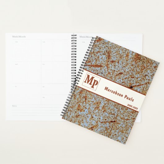 Rusty Metal Mannelijke Industriële Kunst Planner (Display)