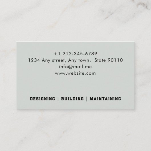  Rusty Metal Naam Bord Industrial Grid Visitekaartje (Achterkant)