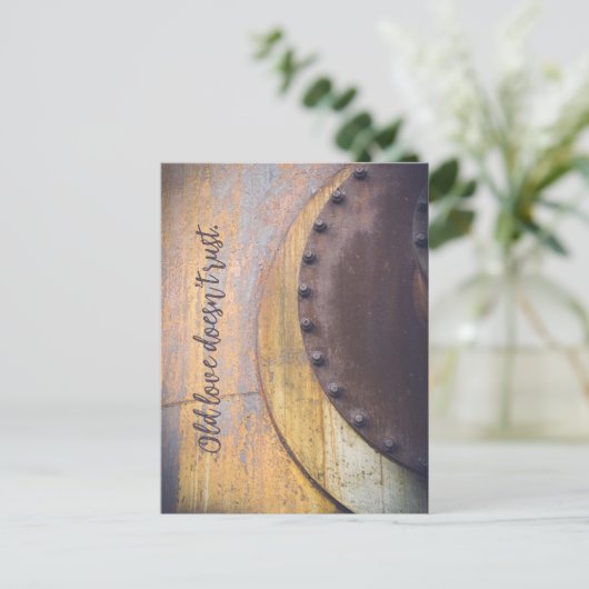 Rusty metal-object briefkaart (Staand voorkant)