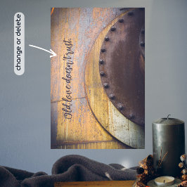 Rusty metal-object poster