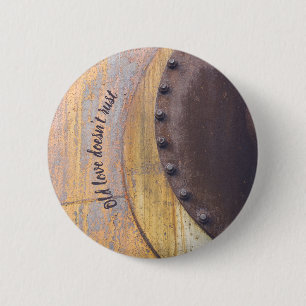 Rusty metal-object ronde button 5,7 cm