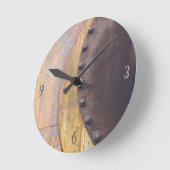 Rusty metal-object ronde klok (Hoek)