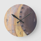 Rusty metal-object ronde klok (Voorkant)