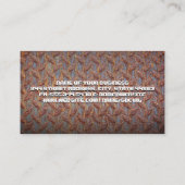 Rusty Metal Pattern Achtergrond Visitekaartje (Achterkant)