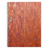 Rusty metal plate etched by corrosionabstract, notitieboek (Voorkant)