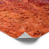 Rusty metal plate etched by corrosionabstract, poster (Hoek)