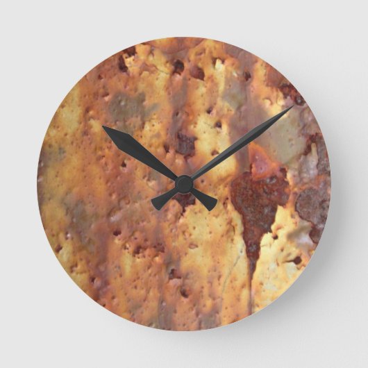 Rusty Metal Ronde Klok (Voorkant)