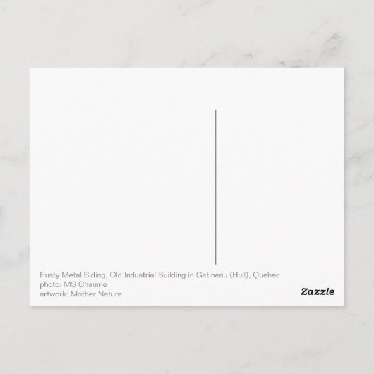 Rusty Metal Siding Old Industrial Building Briefkaart (Achterkant)