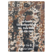 Rusty Metal Steampunk Background Sjabloon Klembord (Achterkant)