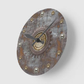Rusty Metal Steampunk  Ronde Klok (Hoek)