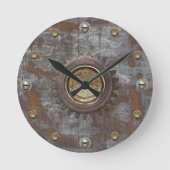 Rusty Metal Steampunk Ronde Klok (Voorkant)