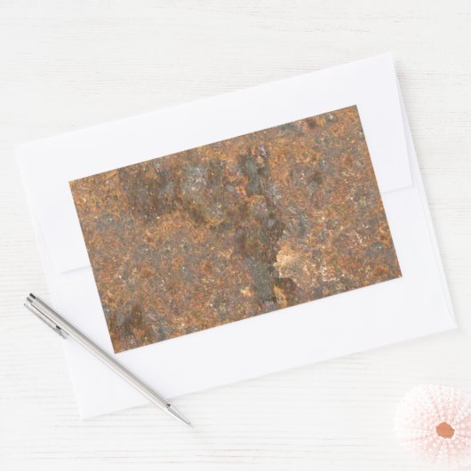 Rusty Metal Texture Rechthoekige Sticker (Envelop)