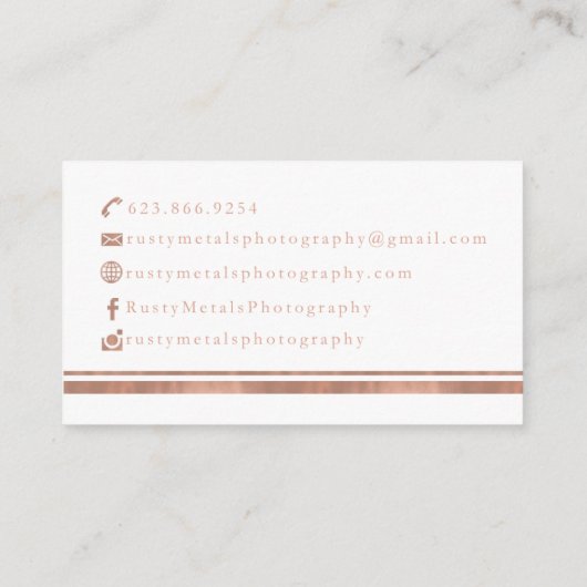 Rusty Metals Custom Visitekaartjes (Achterkant)