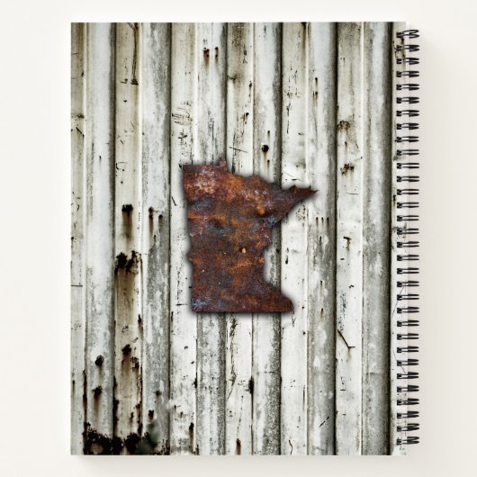 Rusty Minnesota Shape Notitieboek (Achterkant)
