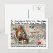 Rusty Nail Martini Recept Briefkaart (Voorkant / Achterkant)