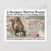Rusty Nail Martini Recept Briefkaart (Voorkant)