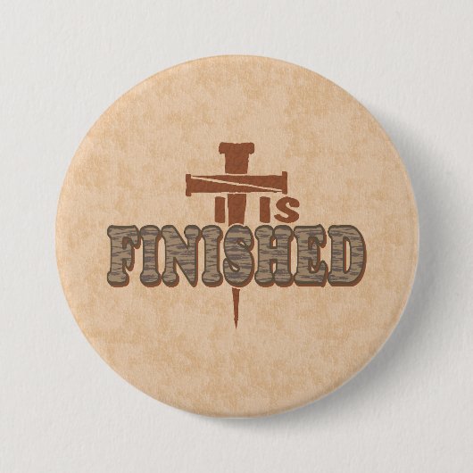 Rusty Nails Cross of Christ Christelijk Design Ronde Button 7,6 Cm (Voorkant)