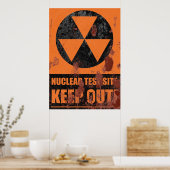 Rusty Nuclear Test Site Sign Poster (Keuken)