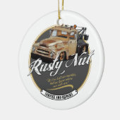 Rusty Nut Towing Keramisch Ornament (Links)