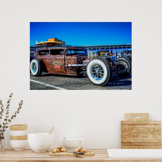 Rusty Nuts Rat Rod Poster (Keuken)