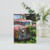 Rusty Old Antiek Truck Briefkaart (Staand voorkant)